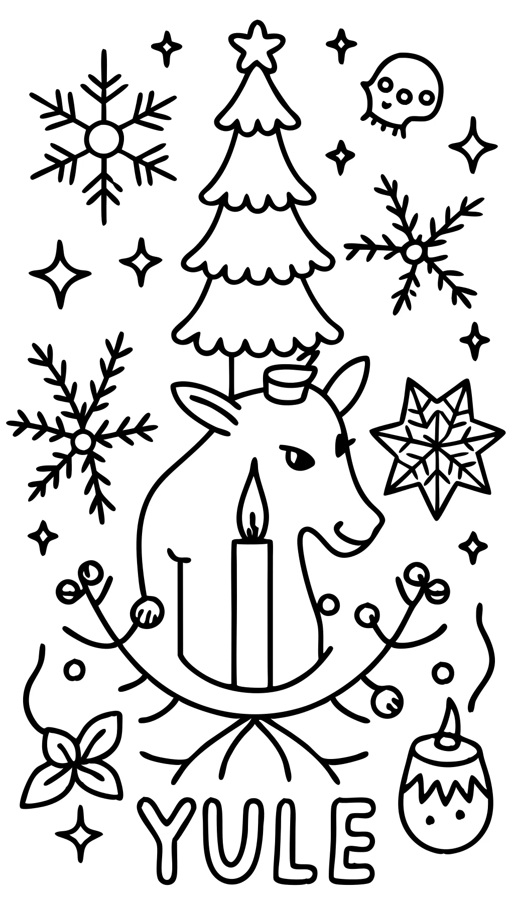 yule coloring pages